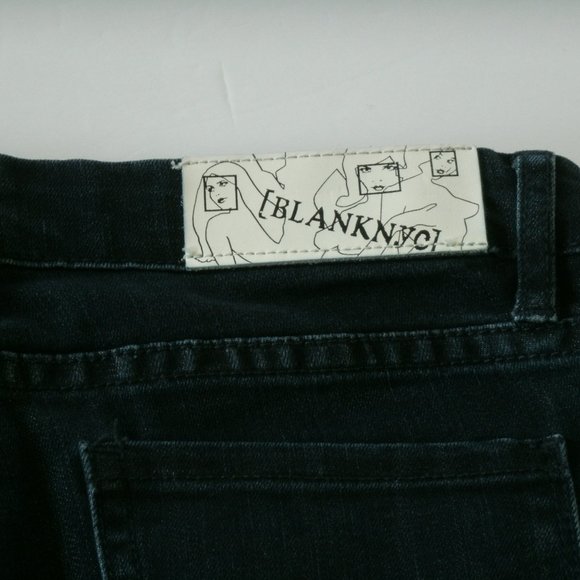 BLANK NYC Jeans Skinny Exposed Ankle Zipper Dark Wash Size 27 Cotton Spandex - Picture 11 of 14